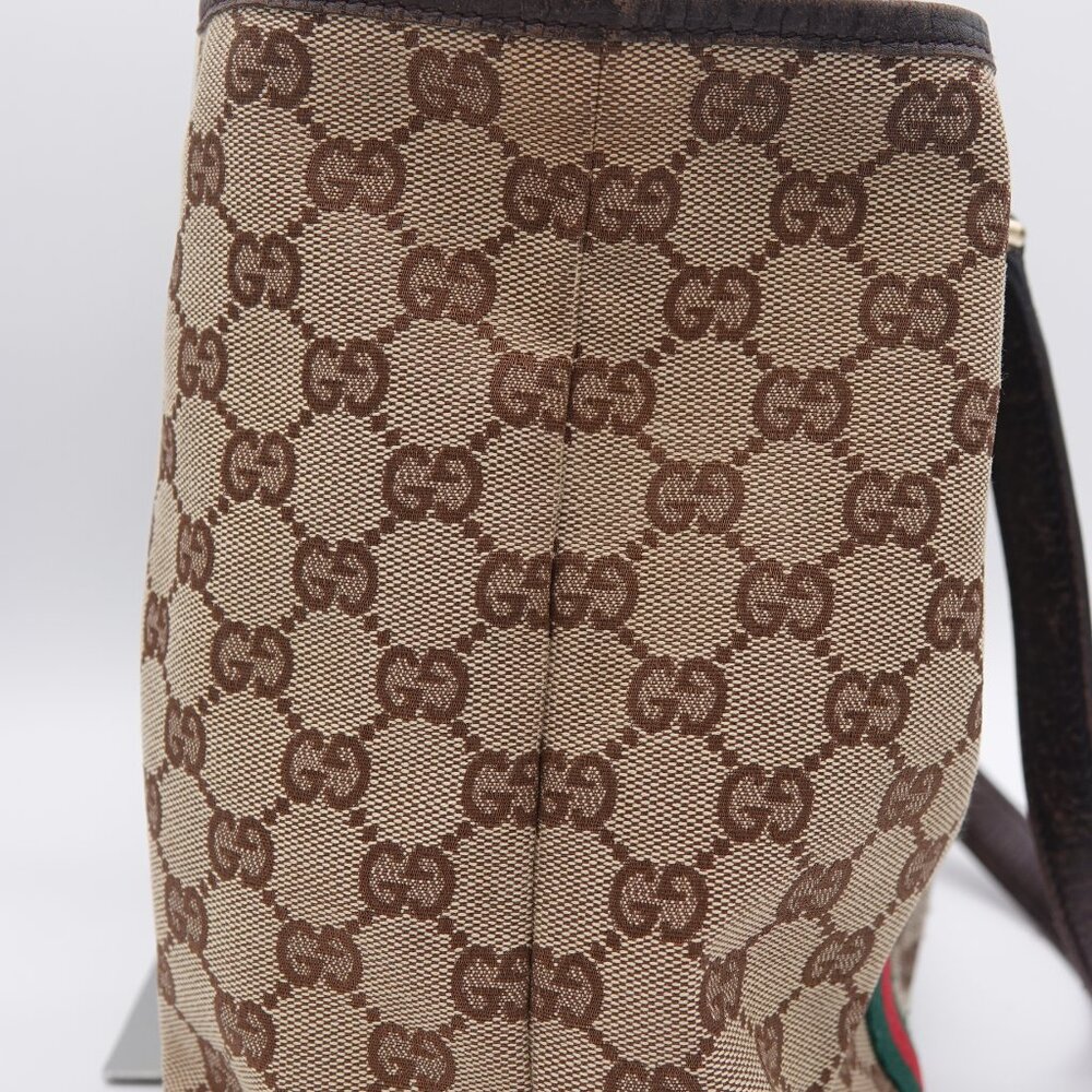 Gucci GG Canvas Jolicoeur Sherry Line Tote Brown - Picture 3 of 16